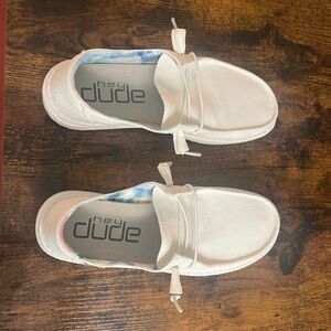 Hey Dude White Casual Loafers